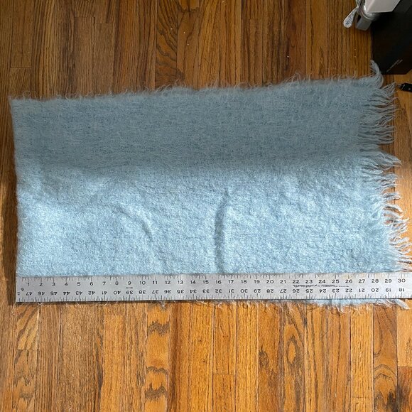 Vintage Mohair/Wool Large Scarf- blue - Picture 5 of 5
